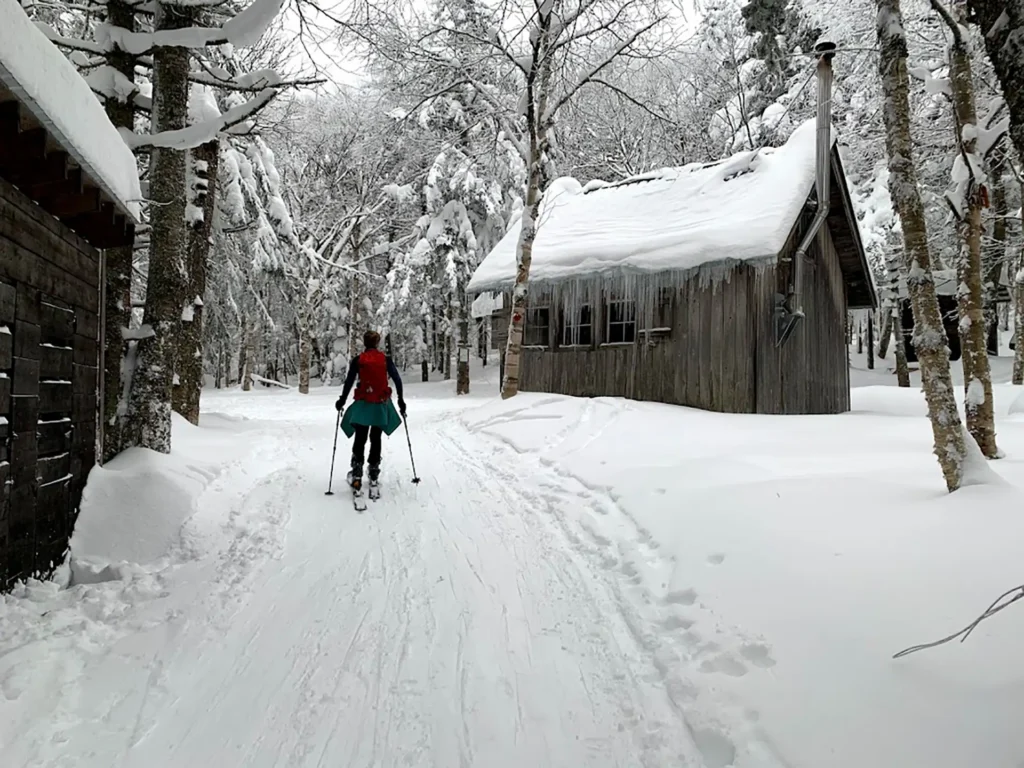 Cabins_Alicia skiing to Bryant Camp_Amy Potter
