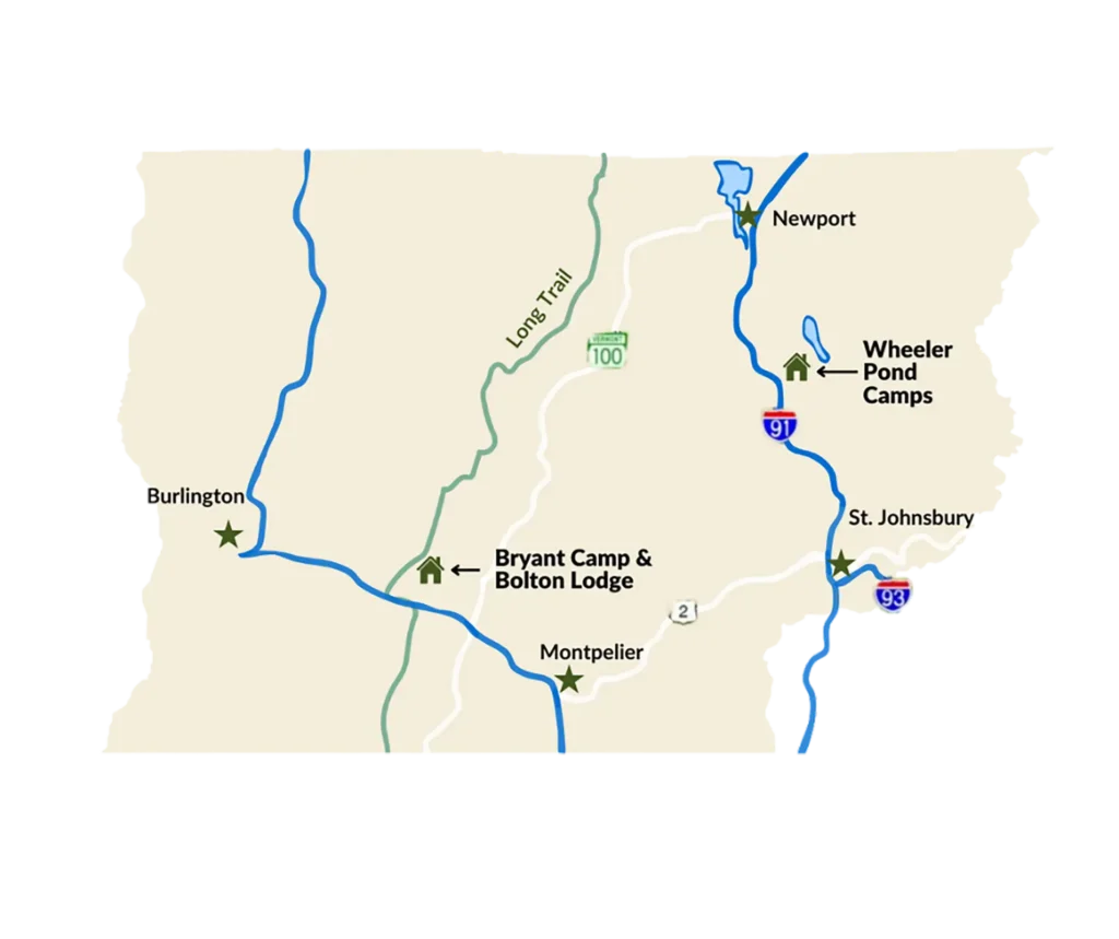 GMC Cabin Locations Map