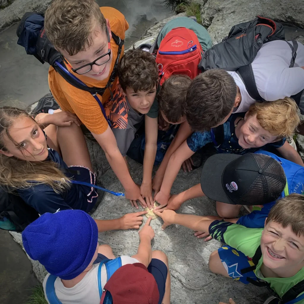 Kids hiking group_tallest kids in VT_Mount Mansfield_07-19-2023_Taylor Mikell