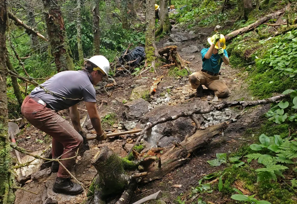 Burrows-Trail-Project-Check-Steps July 2022 Photo by Anna Gardner.