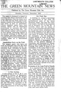 Green Mountain News 1922