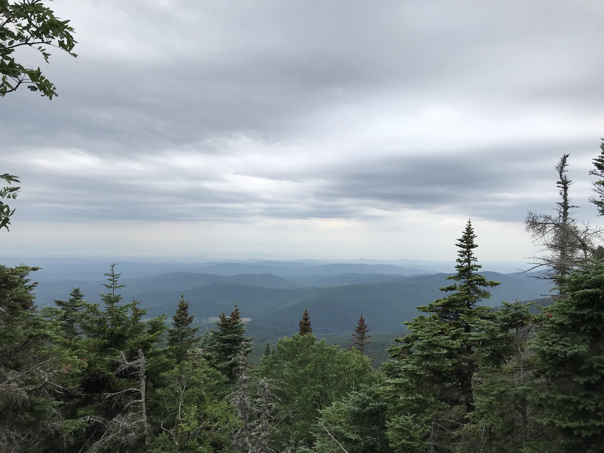 Cloudy view from Orvis Lookout