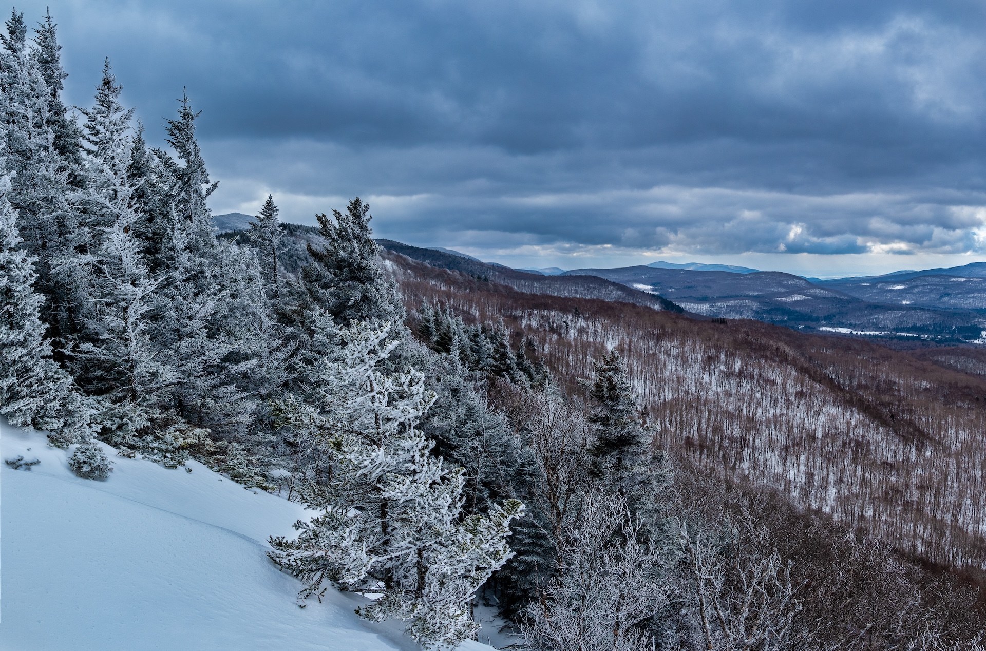 sunset ledge in winter