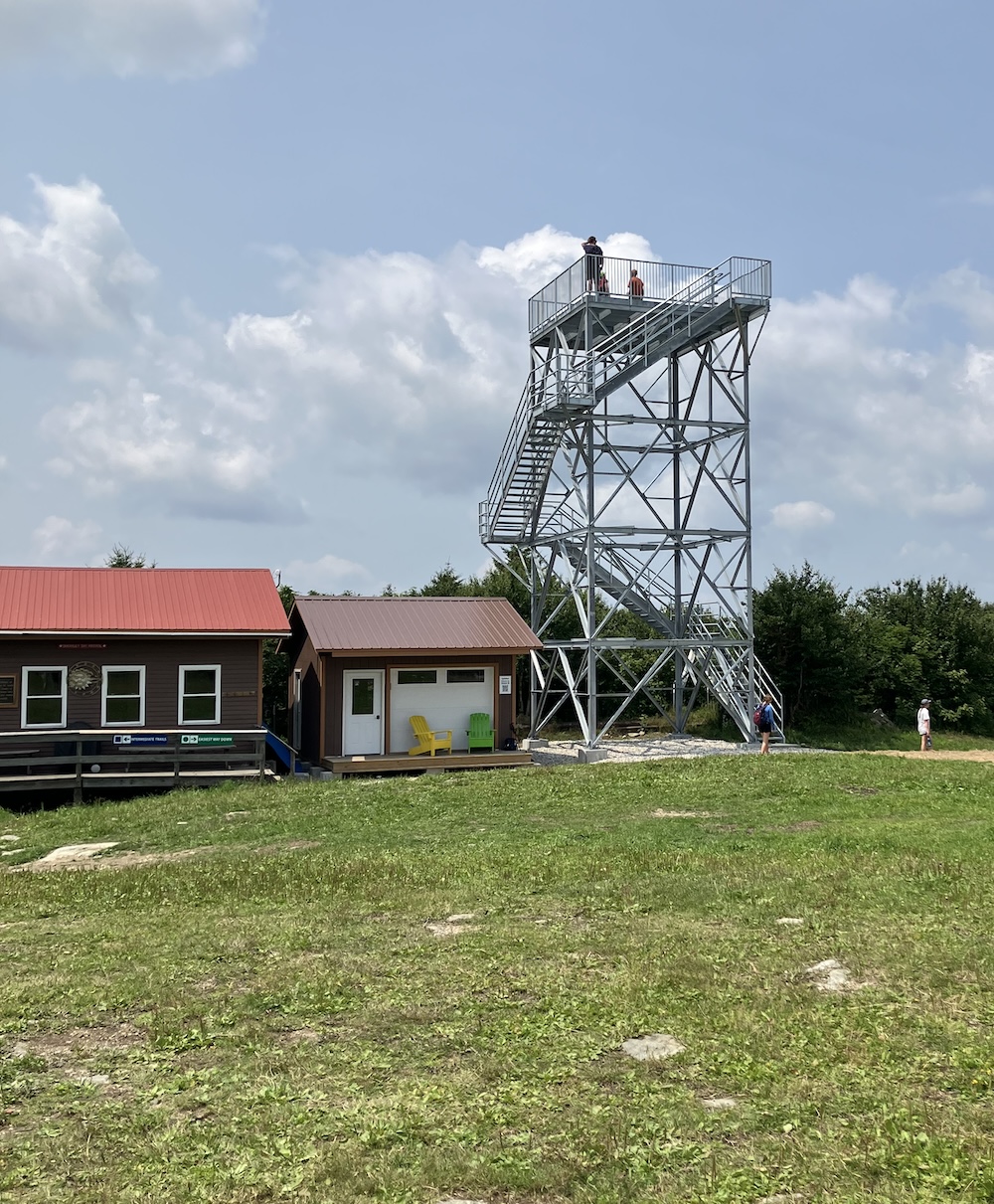 bromley observation tower next to bromley ski patrol hut